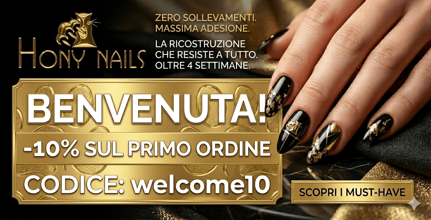 benvenuta nel mondo honynails per te un codice sconto del 10% sul tuo primo acquisto